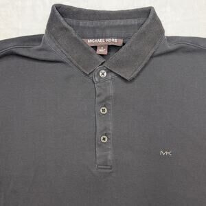 MICHAEL KORS Men's Polo Shirt - Medium Black